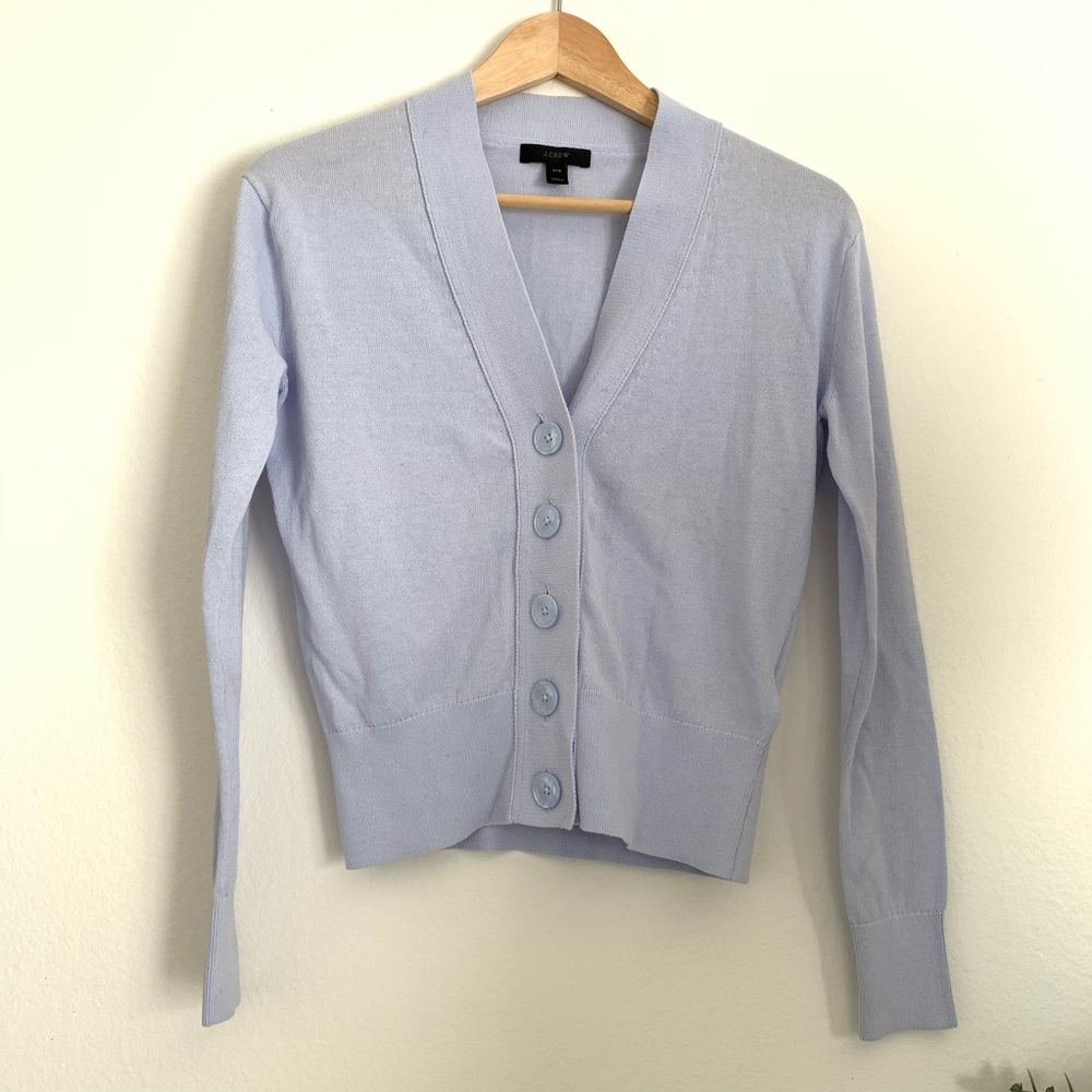 J. Crew Cropped Lightweight Cardigan Sweater